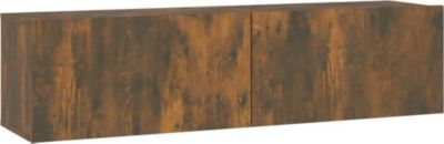 Meuble TV HELLOSHOP26 Armoire murale TV chêne fumé 120 x 30 x