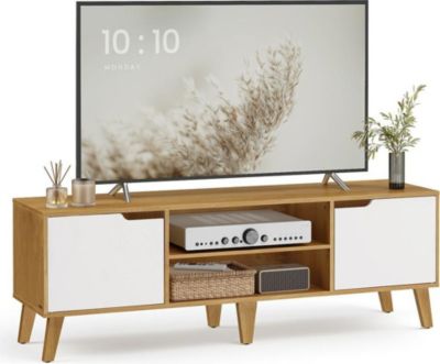 Meuble TV HELLOSHOP26 Meuble TV support télé avec étagère régl