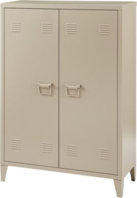 Armoire HELLOSHOP26 Casier de bureau métallique à 2 portes 1