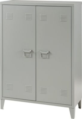 Armoire HELLOSHOP26 Casier de bureau métallique à 2 portes 1