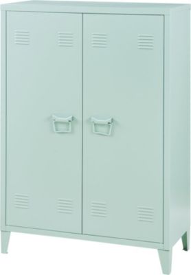 Armoire HELLOSHOP26 Casier de bureau métallique à 2 portes 1
