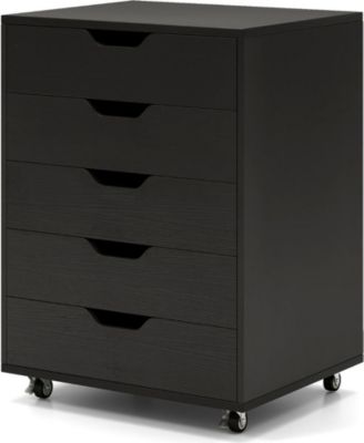 Armoire HELLOSHOP26 Armoires à 5 tiroirs à roulettes verroui