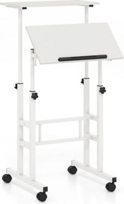 Bureau HELLOSHOP26 Bureau assis-debout mobile 60 x 30 x 72-