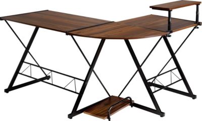 Bureau HELLOSHOP26 Bureau en L détachable pour coin 147 x 1