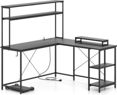 Bureau HELLOSHOP26 Bureau d'ordinateur en forme de L 145 x