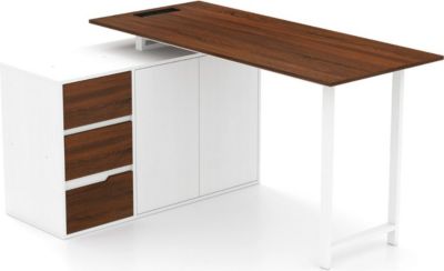 Bureau HELLOSHOP26 Bureau en L réversible 138 x 104 x 74 cm