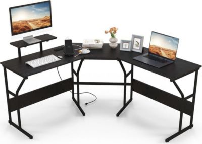 Bureau HELLOSHOP26 Bureau d'angle 225 x 48 x 91 cm avec mul