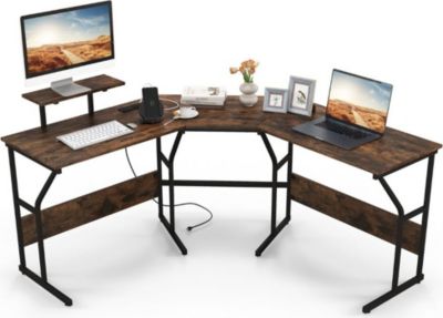 Bureau HELLOSHOP26 Bureau d'angle en forme de l 225 x 48 x