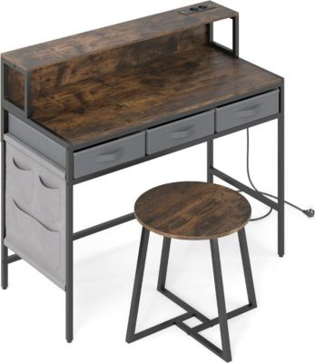 Bureau HELLOSHOP26 Bureau informatique avec tabouret 110 x