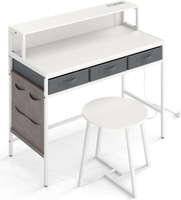 Bureau HELLOSHOP26 Bureau informatique avec tabouret 110 x