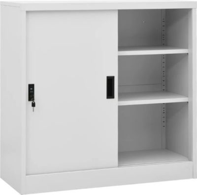 Armoire HELLOSHOP26 Armoire de bureau porte coulissante 90 x