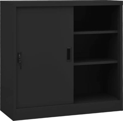 Armoire HELLOSHOP26 Armoire de bureau porte coulissante 90 x