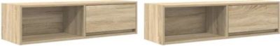 Meuble TV HELLOSHOP26 Lot de 2 meubles TV muraux design modern
