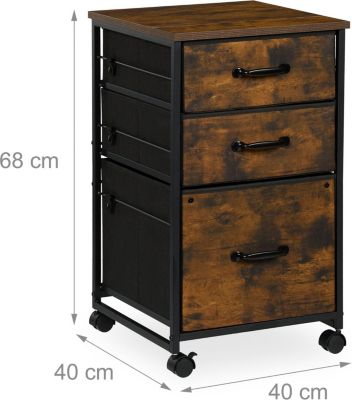 Armoire HELLOSHOP26 Caisson de bureau à roulettes rangement