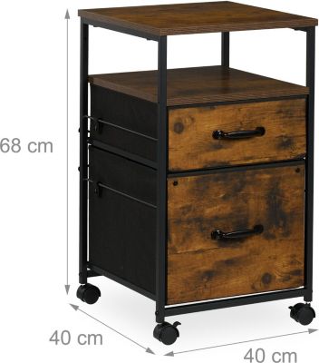 Armoire HELLOSHOP26 Caisson à roulettes industriel rangement