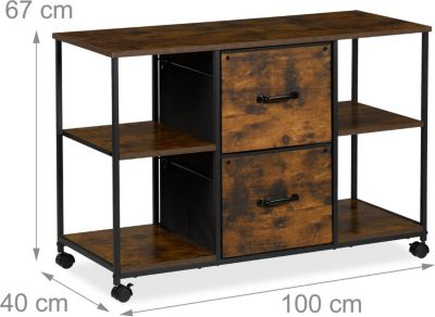 Armoire HELLOSHOP26 Caisson mobile à roulettes pratique bure