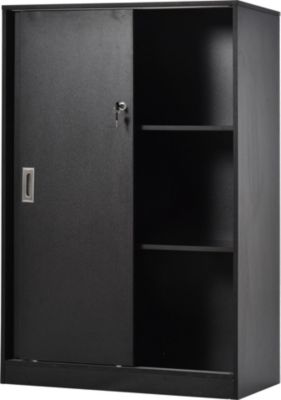 Armoire HELLOSHOP26 Armoire de bureau 2 portes coulissantes