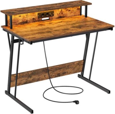 Bureau HELLOSHOP26 Bureau gaming ergonomique avec rehausseu