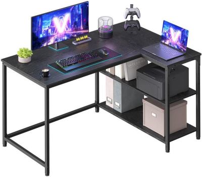 Bureau HELLOSHOP26 Bureau gaming en L avec rangement étagèr