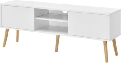 Meuble TV HELLOSHOP26 Meuble tv design support télé banc PVC 1