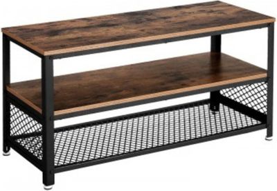 Meuble TV HELLOSHOP26 Meuble TV vintage table basse table de s