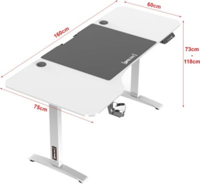 Bureau HELLOSHOP26 Bureau poste de travail table électrique Bureau HELLOSHOP26 Bureau poste de travail table électrique