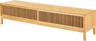 Meuble TV HELLOSHOP26 Meuble TV bambou 180 x 40 x 38 cm nature