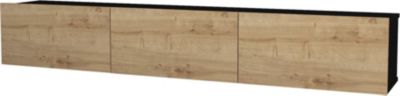 Meuble TV HELLOSHOP26 Meuble TV 180 x 31 x 29,5 cm noir effet Meuble TV HELLOSHOP26 Meuble TV 180 x 31 x 29,5 cm noir effet