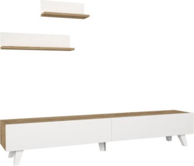 Meuble TV HELLOSHOP26 Ensemble meuble TV et 2 étagères 180 x 3 Meuble TV HELLOSHOP26 Ensemble meuble TV et 2 étagères 180 x 3