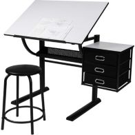 Bureau HELLOSHOP26 Table à dessin et tabouret avec plateau