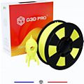 Filament 3D G3D PRO PLA FLUO, 1,75mm, Jaune, Bobine, 1 kg