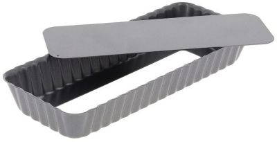 Moule à tarte DE BUYER Moule à tarte rectangulaire fond démonta Moule à tarte DE BUYER Moule à tarte rectangulaire fond démonta