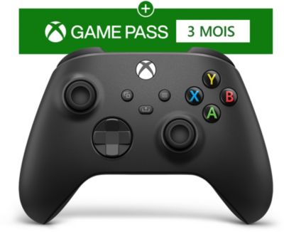 Manette MICROSOFT Carbon Black +3 mois de Game Pass Ultimate