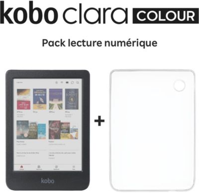 Liseuse eBook KOBO Pack Clara Colour + Cover Transparente