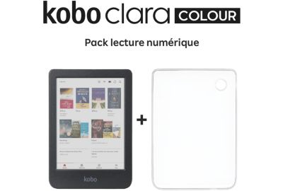 Liseuse eBook KOBO Pack Clara Colour + Cover Transparente
