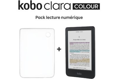 Liseuse eBook KOBO Pack Clara Colour + Cover Transparente