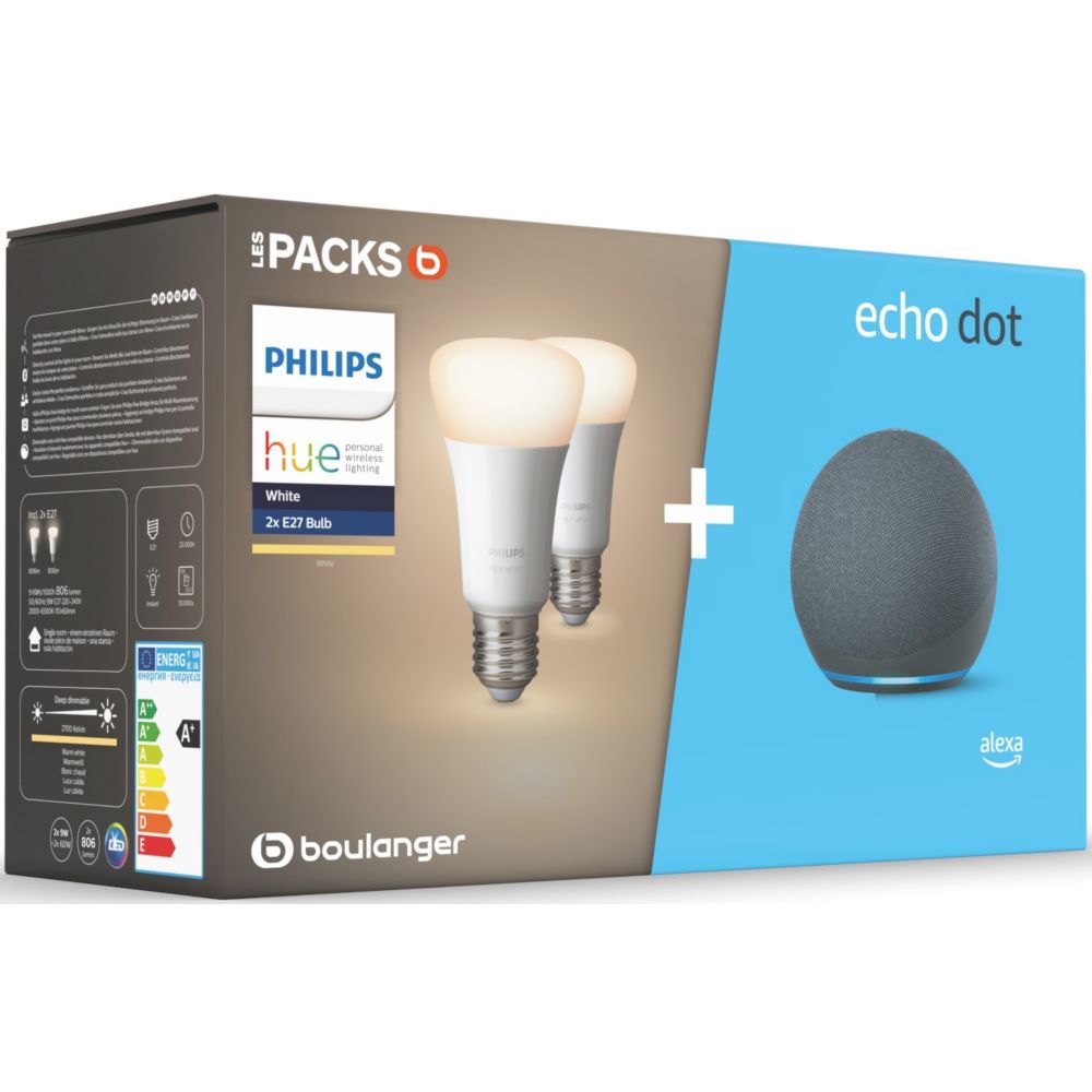 Pack Echo Dot + Philips Hue Starter kit