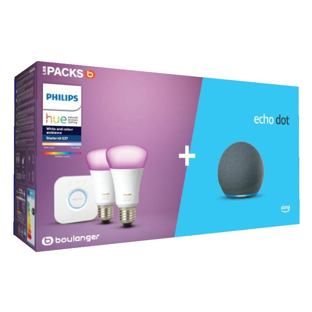 Pack Echo Dot + Philips Hue Starter kit