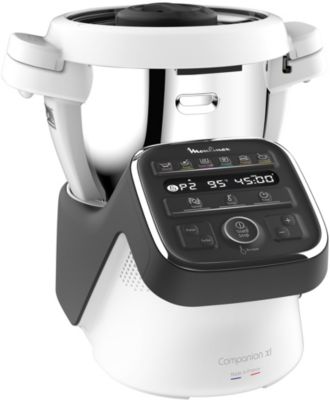 Moulinex Robot multifonction 1000W 28 fonctions Bol 3L, Blender 2L,  Hachoir, Disques pour râper et émincer, Lames inox titanium, Robot cuisine,  DoubleForce ref FP821811 - Bonheur Home