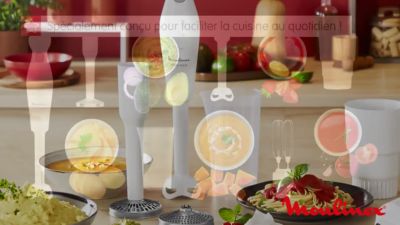 Voir la vidéo pour Mixeur MOULINEX DDG25110 Marie + 4 accessoires