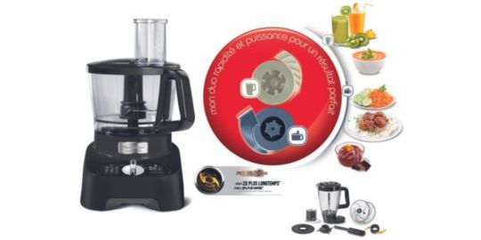 Robot MOULINEX FP821811 Double Force noir+8 accessoires
