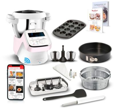 Robot cuiseur MOULINEX connect I-Companion XL Rose HF90E700