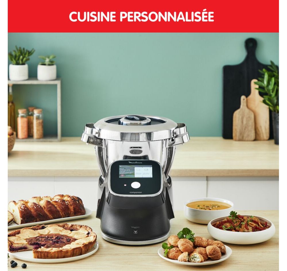 Robot cuiseur multifonctions Moulinex Robot cuiseur i-Companion Touch Pro  Noir HF93D810