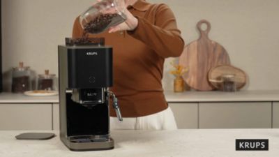 Voir la vidéo pour Expresso Broyeur KRUPS Coffee Crush, Machine à café à grains, ultra compacte SA401LE0