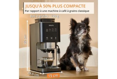 Expresso Broyeur KRUPS Coffee Crush Experience, Machine à café à grains ultra compacte SA403BE0