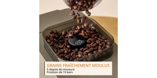 Expresso Broyeur KRUPS Coffee Crush Experience, Machine à café à grains ultra compacte SA403BE0