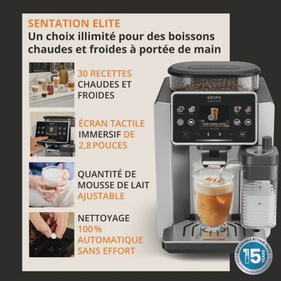 Voir la vidéo pour Expresso Broyeur KRUPS Sensation Elite EA918GE0