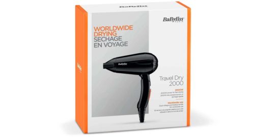 Sèche cheveux BABYLISS 5344E TRAVEL DRY 2000