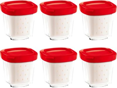 Seb - xf100501 6 pots yaourt avec égouttoir pour les yaourtières délices ou  multidélices seb