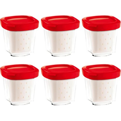Coffret de 6 pots avec égoutoir delices box pour yaourtiere seb - Conforama